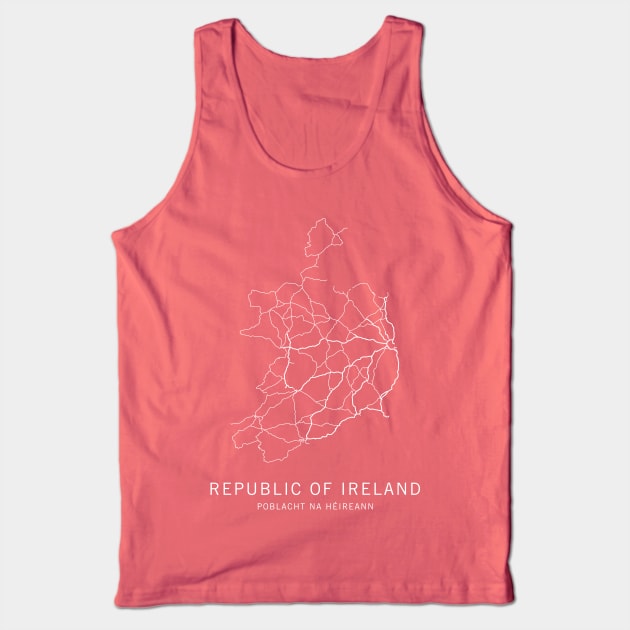 Republic of Ireland Road Map Tank Top by ClarkStreetPress